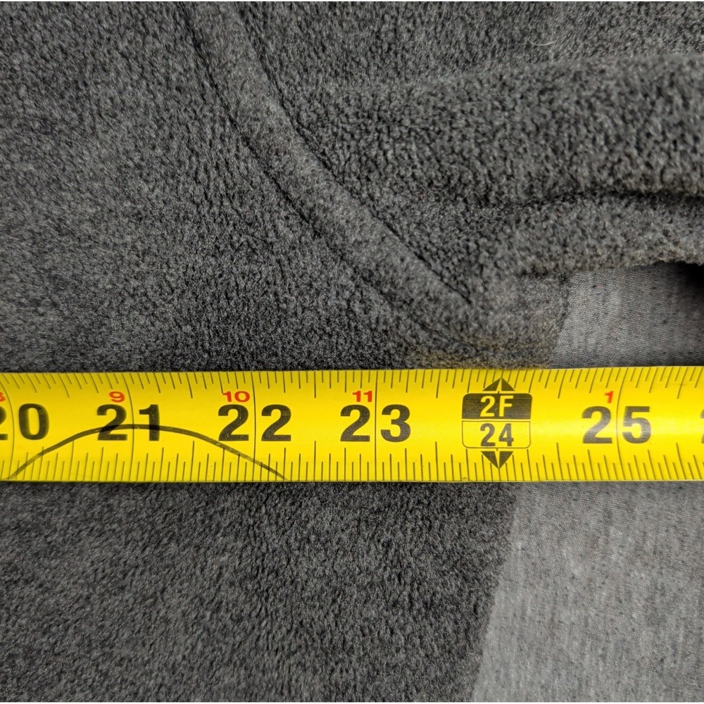 Boxy 90s Fleece Shacket w/ Pockets Gray Sz Medium Grunge Gorpcore Giordano Vtg - Picture 5 of 9